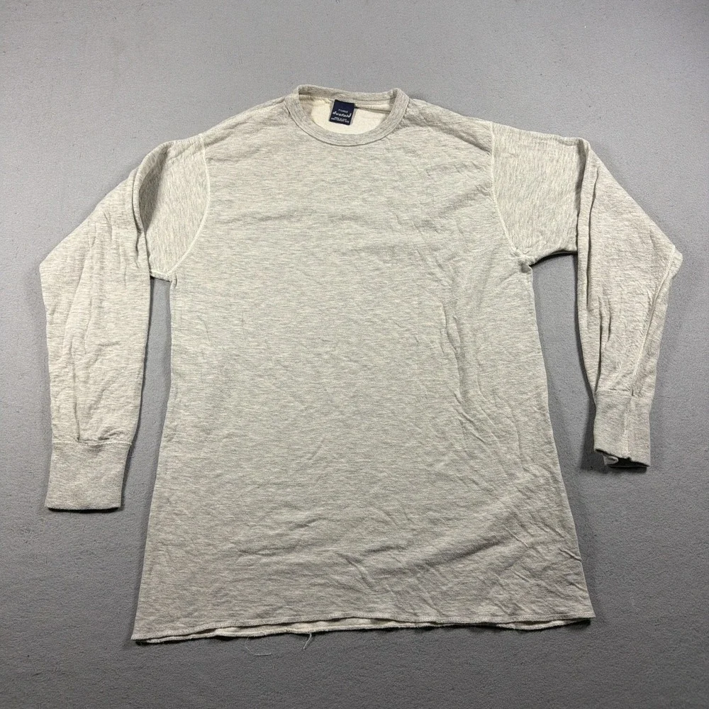 VTG Duofold Thermal Shirt Mens XL Gray Long Johns Base Layer Crewneck Made USA